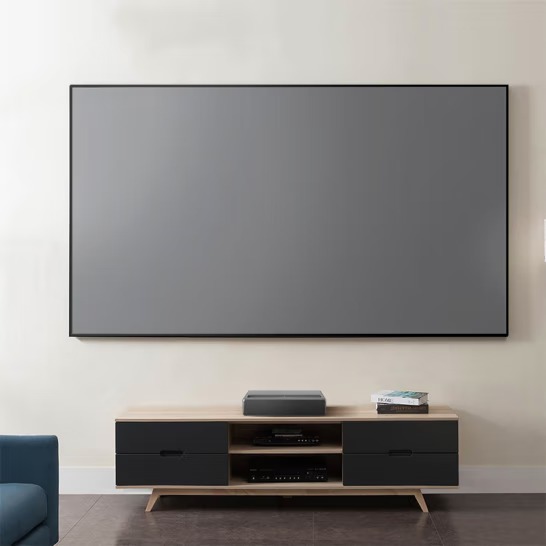 虾皮投影 高清抗光投影幕布画框幕布家用客厅卧室贴墙...